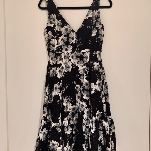 Erdem Printed Floral Jacquard Gaby Fit N Flare Dress w Pockets - Picture 3 of 15